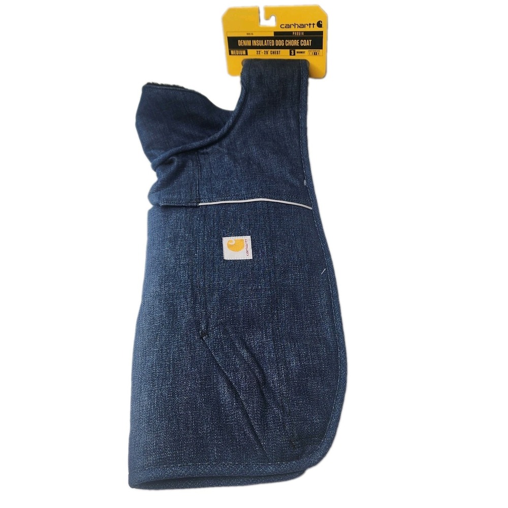 Carhartt Denim Insulated Dog Chore Coat, Size Medium 22"-29" Chest #3 Warmth NWT